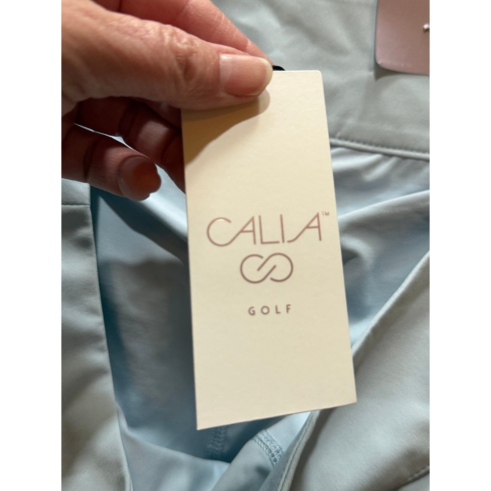 CALIA by Carrie Underwood Light Blue Athletic Skort with White Stripes - Picture 5 of 10
